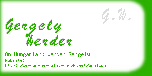 gergely werder business card